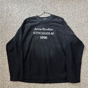 Acne Black Long Sleeve Tee